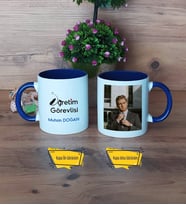Öğretim Görevlisi Kupa Bardak Lacivert Fotoğraflı Öğretmenler Günü Hediyesi