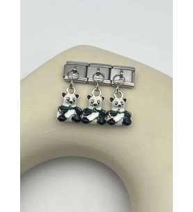 Çelik Silver Panda Sallantılı Nomi Charm - 25crm48