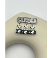 Çelik Silver Panda Sallantılı Nomi Charm - 25crm48