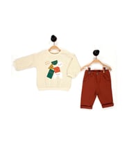 Kidaxi Erkek Bebek Takım 3-6/6-9/9-12/18-24 Ay (Kiremit)