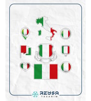 İtalya Sticker Set