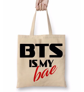 Bts İs My Bae Bez Çanta Uzun Saplı