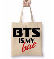 Bts İs My Bae Bez Çanta Uzun Saplı
