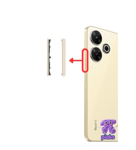 Xiaomi Redmi 13 Yan Ses Tuşu Plastik Düğme 2404ARN45A Uyumlu