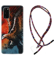 Samsung A02S A03S A10 A12 A13 A21S A22 Kılıf Boyun Asklı Rasta Silikon Kartal Uçarken 1718