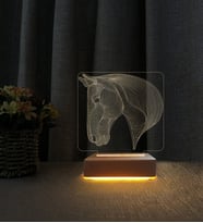 At 3d Led Masa Lambası Kişiye Özel İsimli Doğum Günü Hediyesi Lamba