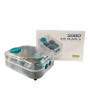 Sobo AQ-013 Şeffaf Kasa Çift Çıkışlı Akvaryum Hava Motoru 4W (2x4 L/dk)