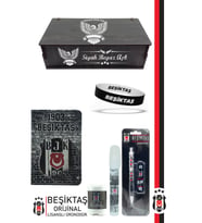 Beşiktaş Orijinal Lisanslı Kalem Bileklik Bloknot Hediyelik Set (Beyaz)