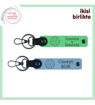 Oyun Planını Taşıyanlar İçin, Voleybol Toplu Kişisel Anahtarlık Takımı, Fıstık Yeşil-Gök Mavi