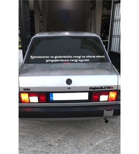 Oto Cam Yazı Sözleri Ticari-Servis-Dolmuş-Panelvan Uzun Sticker Model 7
