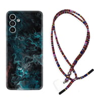Samsung A23 A31 A32 A50 A51 A52 A53 A70 Kılıf Boyun Asklı Rasta Silikon Colorful Abstract 1384
