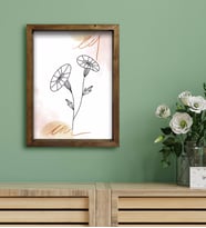 BK Gift Otel Odası Konseptli Doğal Masif Ahşap Çerçeveli Tablo 30x40cm-92