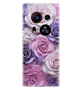 Phantom X2 Pro Kılıf Boutique Baskılı Resimli Mor Güller Pcode -029