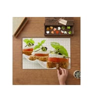 Domatesli Peynirli Kanepeler Tasarımı 240 parça Ahşap Puzzle Ahşap Kutuda MP01879