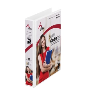 Önder Sunum Klasörü 2 Halkalı 20 MM A4 Beyaz 2 Halkalı Firma Klasörü (Karışık)
