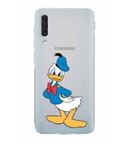 Samsung Galaxy A50   Kamera Korumalı  Kapak Donald Duck Tasarımlı  Şeffaf Kılıf