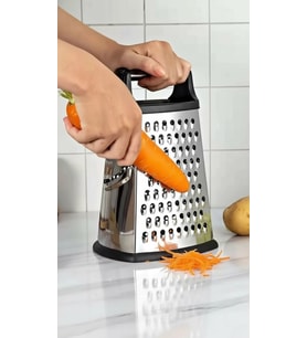 Prestij Multi-Fonksiyonlu Çelik El Rendesi – 4 İşlevli, Silikon Tabanlı