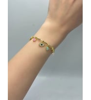 Göz Detay Renkli Çelik Charm Kelepçe