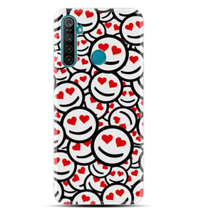 Realme 5i 5 Pro 6i 7 Pro 8 Kılıf Desemli Silikon Gülen Surat 1774