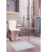 Mira Home Ayak İzli Banyo Havlusu % 100 Pamuk Yumuşak Ayak Havlusu 50x70 Cm (Krem)