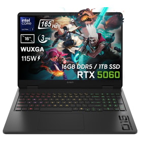 HP OMEN 16-am0018nt Intel Core Ultra 7-255H 16GB DDR5 1TB SSD RTX5060 8GB GDDR7 16 inç 165Hz 3ms IPS FreeDos Gaming Laptop (BQ1Z1EA)