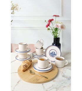 Keramika Marine Wonders Stackable Çay Takımı 12 Parça 6 Kişilik 22741-22905 (Çok Renkli)