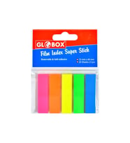 Film Index Super Stick 5 Renk Yapışkanlı Not kağıdı 30'lu (1 kutu)