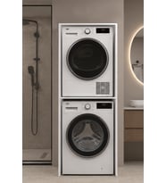 Atik No.1 Çamaşır ve Kurutma Makinesi Dolabı 2 Katlı Banyo Düzenleyici Çok Amaçlı Makine Dolabı