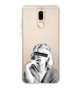 Huawei Mate 10 Lite Uyumlu Marilyn Monroe Desenli Şeffaf Telefon Kılıfı