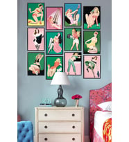 Duvar tabloları, Dekoratif Tablolar, Parçalı Mdf Tablo, Pop Art 12 Parça Tablo, Mutfak Mdf Tablo
