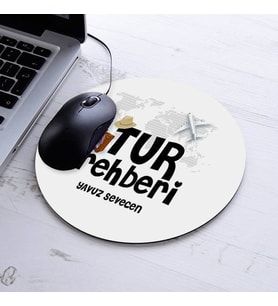 İsimli Tur Rehberi Temalı Yuvarlak Mousepad