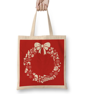 Goonies Christmas Wreath Pattern Bez Çanta Uzun Saplı