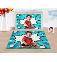 BK Gift Kişiye Özel Erkek DJ Karikatürlü 1000 Parça Profesyonel Puzzle-1