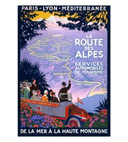 La Route Des Alpes Seyahat Poster Tablo Ahşap Poster Dekoratif