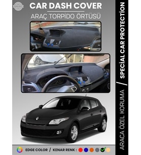 RENAULT MEGANE 3 NAVİGASYONLU BUYUK EKRANLI (2008-2015) Torpido Örtüsü Ön Göğüs Torpido Koruma