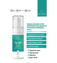 LE NIG Sebum Dengeleyici ve Gözenek Sıkılaştırıcı Yüz Temizleme Köpüğü 200ML (Krem)