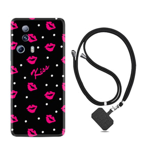 Xiaomi Mi 13 Lite Kılıf Resimli Boyun Askılı İpli Desenli Silikon Kiss 1392
