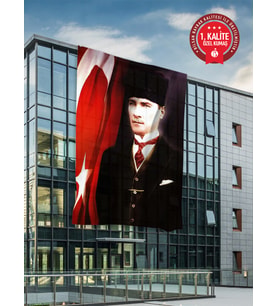 Atatürk Bayrağı 100x150 cm - Raşel Kumaş 1. Kalite (5 Adet)