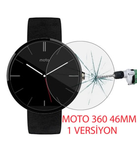 Motorola Moto 360 46mm 1versiyon Kırılmaz Cam Ekran Koruyucu-(5775) - EEEEEE2446-3065