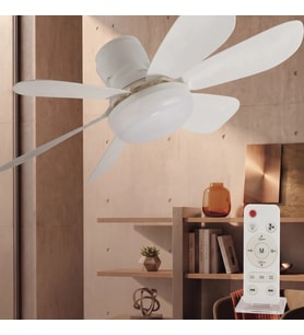 LED Tavan Vantilatörü - Avize - 52 cm - Zaman Ayarlı - Uzatma Duy Aparatlı