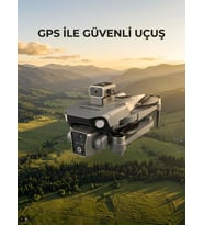 Ekranlı Kumandalı GPS Drone Çift Kameralı Katlanabilir Hava Aracı