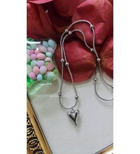 AŞK KALP ÇELİK KOLYE_sheda13