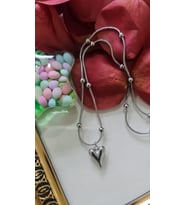 AŞK KALP ÇELİK KOLYE_sheda13