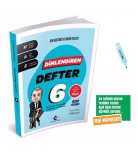 6.Sınıf Eker Test Din Kültürü Ve Ahlak Bilgisi Dinlendiren Defter