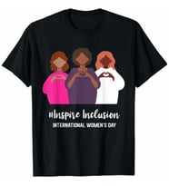 8 Mart Dünya Kadınlar Günü Baskılı Oversize Bisiklet Yaka T-shirt - Siyah