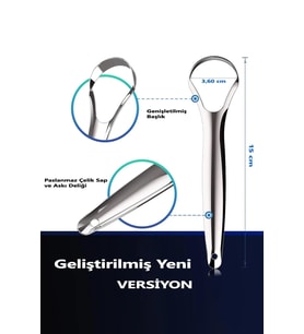Dil Temizleyici Paslanmaz Çelik Ağız Bakım Fırçası Dil Plak Temizleme Dil Sıyırıcı Aparat