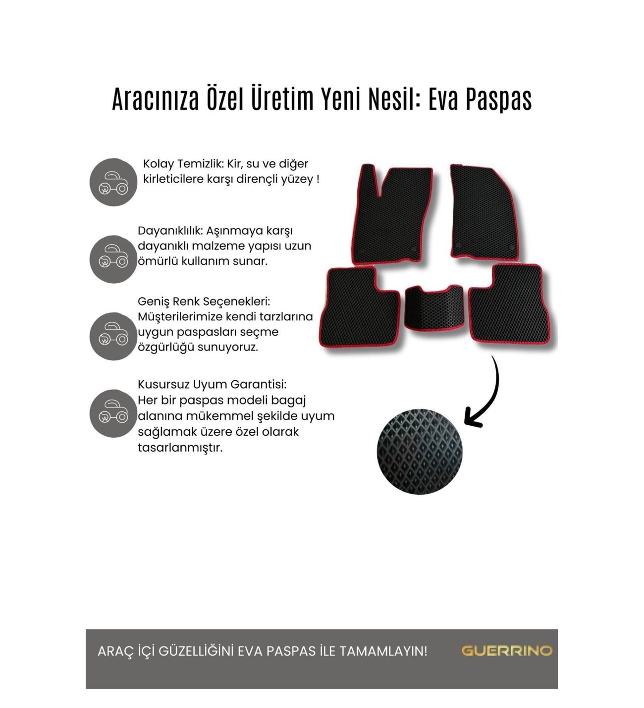 MAZDA-3-2013-2024 ARASI ARACA ÖZEL YENİ NESİL EVA MAT OTO PASPAS
