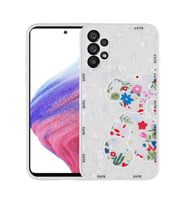 Lexroo Galaxy A13 4G Kılıf Desenli Sert Silikon Mumila Kılıf - White Bear