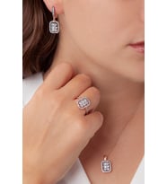 AgaKulche Baget Model Kadın Gümüş Set Kalemli S48-EB (925)