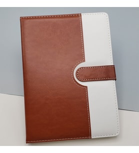 Çizgili Termo Deri Defter Kahverengi